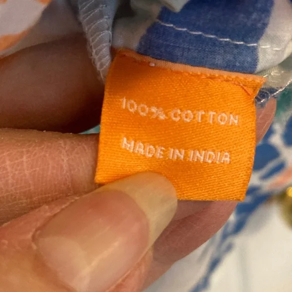 Oliphant Blue and Orange Patterned Blouse - Picture 5 of 10